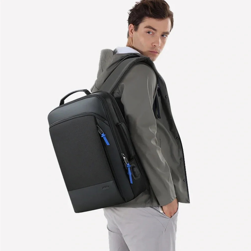 Bopai Camel‎ Mountain The GUI Tech Backpack USB Laptop Waterproof Black